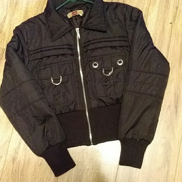 Womens Black Flight Jacket XS - Picture 2 of 4